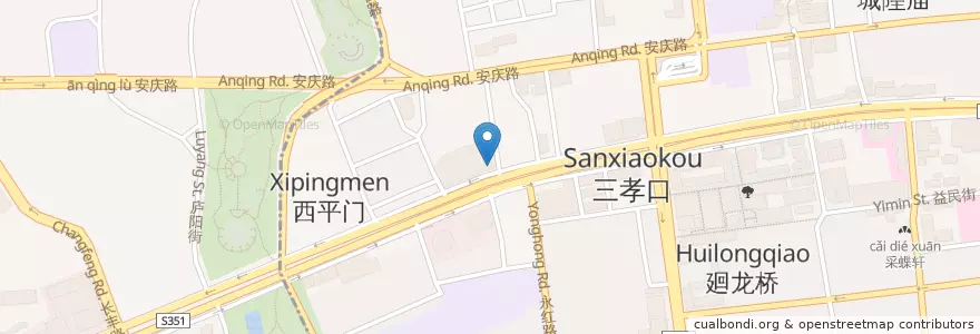 Mapa de ubicacion de 招商银行 en Chine, Anhui, Hefei, 蜀山区 (Shushan), 合肥市区, 三孝口街道.