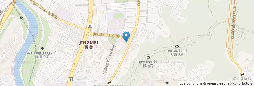 Mapa de ubicacion de 魔法咖哩 en تايوان, تايبيه الجديدة, تايبيه, 文山區.