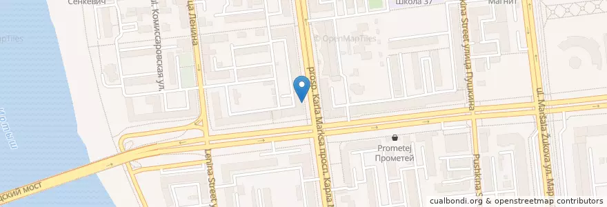 Mapa de ubicacion de Суши-Маркет en Rusia, Distrito Federal De Siberia, Omsk, Омский Район, Городской Округ Омск.