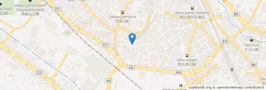 Mapa de ubicacion de Haco Cafe en 일본, 도쿄도, 目黒区.
