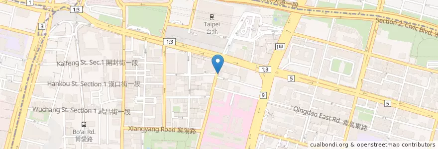 Mapa de ubicacion de 長虹診所 en 臺灣, 新北市, 臺北市, 中正區.