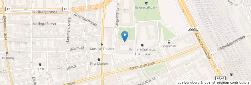 Mapa de ubicacion de Le S en 스위스, Basel-Stadt, Basel.