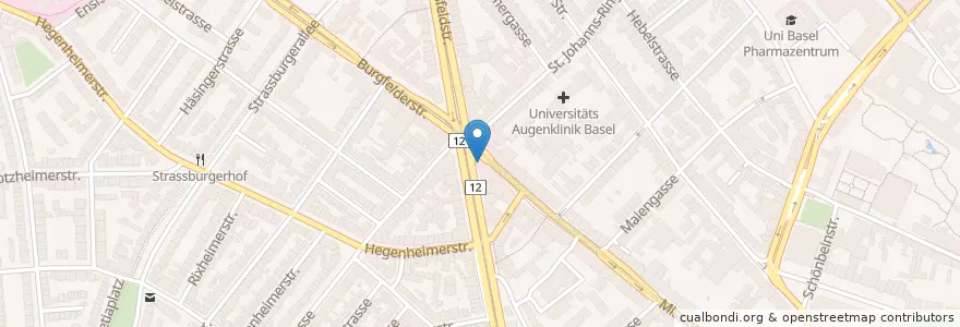 Mapa de ubicacion de Domino's Pizza en Svizzera, Basilea Città, Basel.
