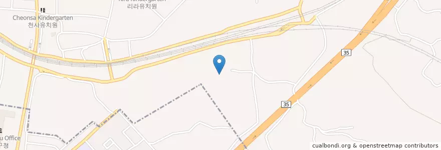 Mapa de ubicacion de 판암동 en 大韓民国, 大田, 東区, 판암동.