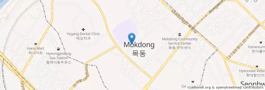 Mapa de ubicacion de Mok-dong en South Korea, Daejeon, Jung-Gu, Mok-Dong.