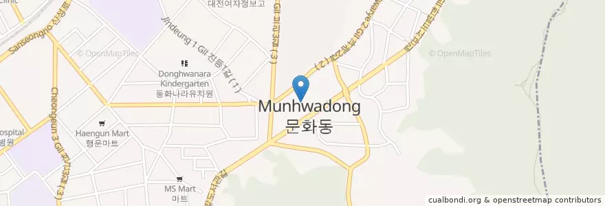 Mapa de ubicacion de 문화동 en 대한민국, 대전, 중구, 문화동.