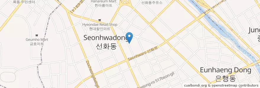 Mapa de ubicacion de 은행선화동 en Corée Du Sud, Daejeon, 중구, 은행선화동.