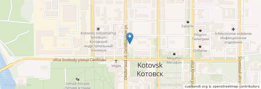 Mapa de ubicacion de Аптека en Rússia, Distrito Federal Central, Тамбовская Область, Городской Округ Котовск.