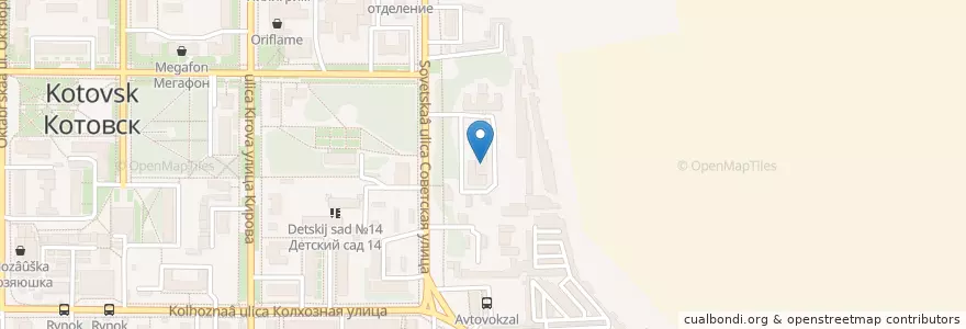 Mapa de ubicacion de Хирургическое отделение en Rusia, Distrito Federal Central, Óblast De Tambov, Городской Округ Котовск.