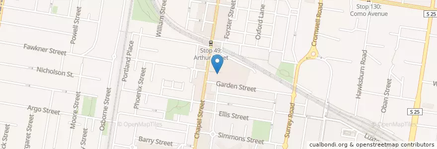 Mapa de ubicacion de Romano's en オーストラリア, ビクトリア, City Of Stonnington.