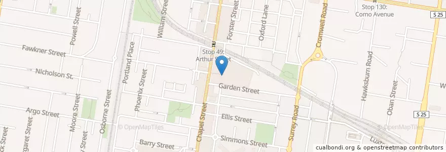 Mapa de ubicacion de ANZ en Australië, Victoria, City Of Stonnington.