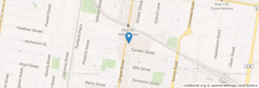 Mapa de ubicacion de Shuji Sushi en Australia, Victoria, City Of Stonnington.