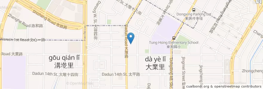 Mapa de ubicacion de E. Sun Bank en Taiwan, Taichung, Nantun District.