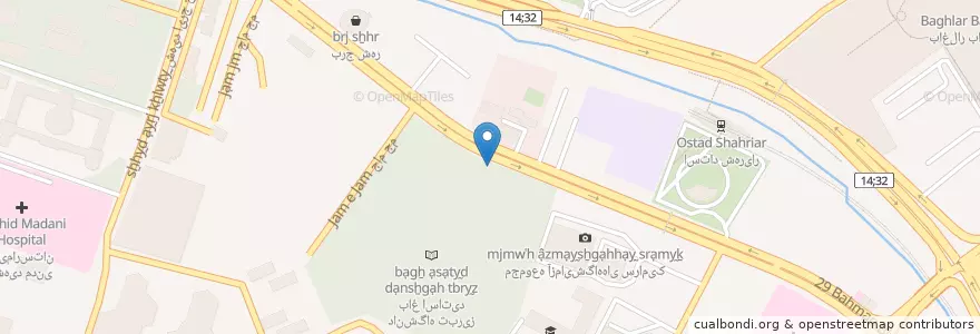 Mapa de ubicacion de پاکدل en Iran, Ost-Aserbaidschan, شهرستان تبریز, بخش مرکزی شهرستان تبریز, تبریز.