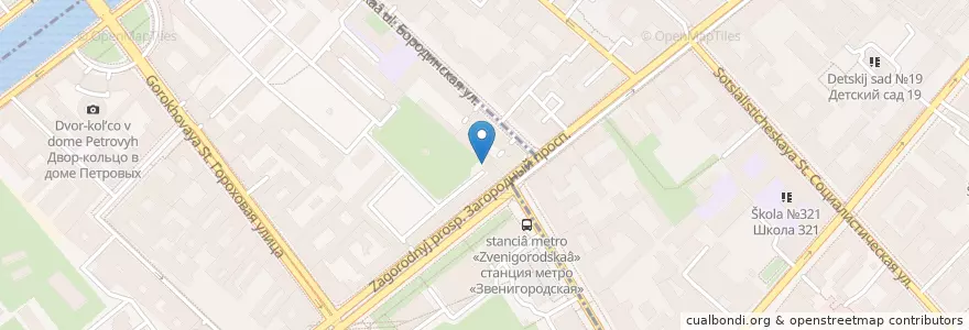 Mapa de ubicacion de Крошка Арт en Russland, Föderationskreis Nordwest, Oblast Leningrad, Sankt Petersburg, Центральный Район, Владимирский Округ.