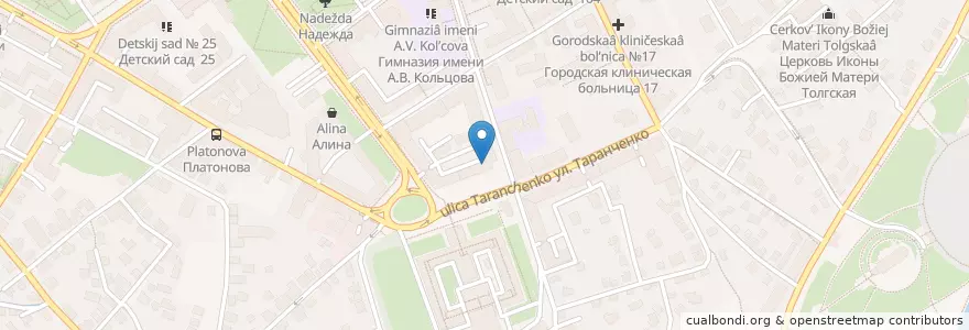 Mapa de ubicacion de Наш Мир en Russia, Distretto Federale Centrale, Oblast' Di Voronež, Городской Округ Воронеж.