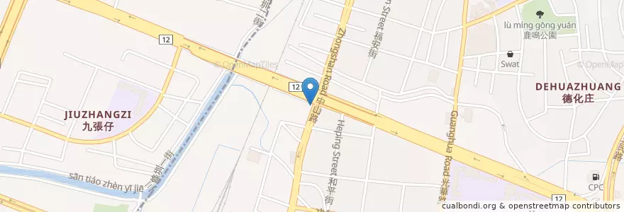 Mapa de ubicacion de 爭鮮迴轉壽司 en Taiwan, Taichung, 沙鹿區.