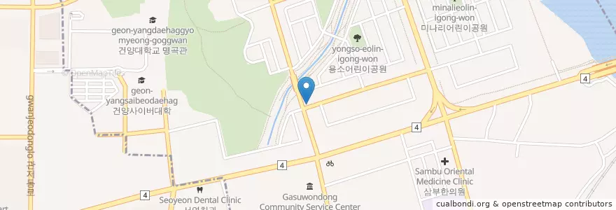 Mapa de ubicacion de 가수원동 en کره جنوبی, دائجونگ, 서구, 가수원동.