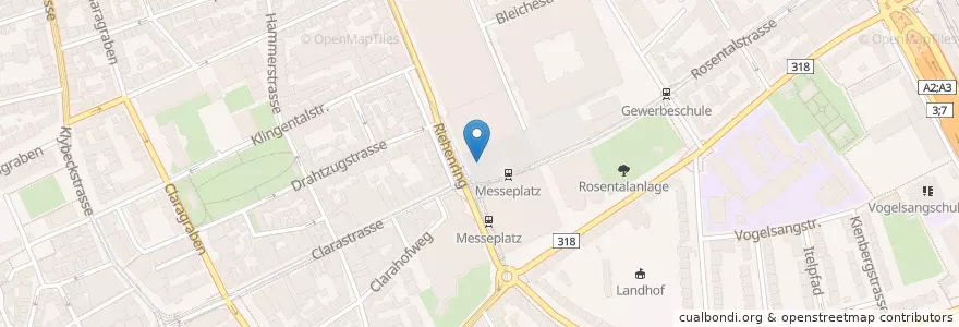 Mapa de ubicacion de namamen Japanese Ramenbar Messe en Switzerland, Basel-Stadt, Basel.