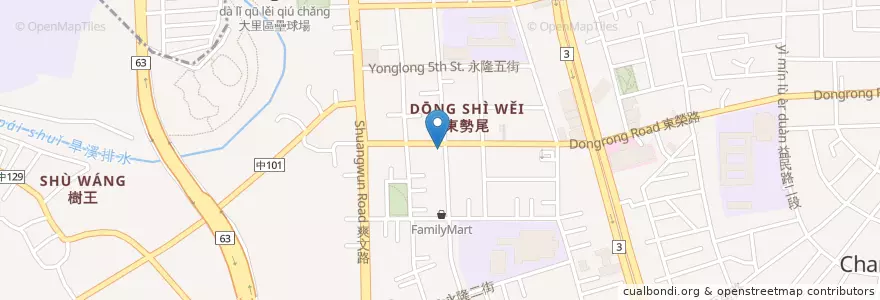 Mapa de ubicacion de Donglong Dental Clinic en Taiwan, Taichung, Dali.