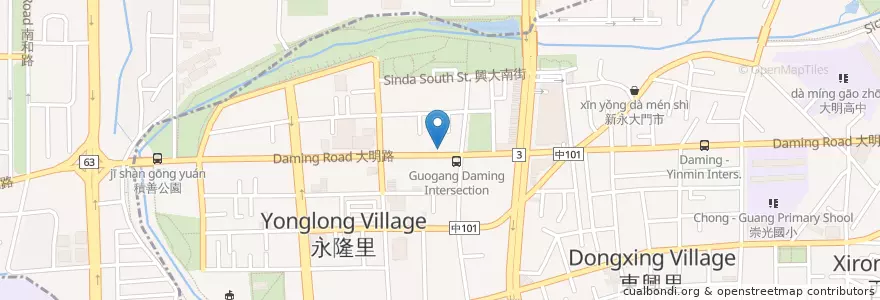 Mapa de ubicacion de 京城商業銀行 en 台湾, 台中市, 大里区.