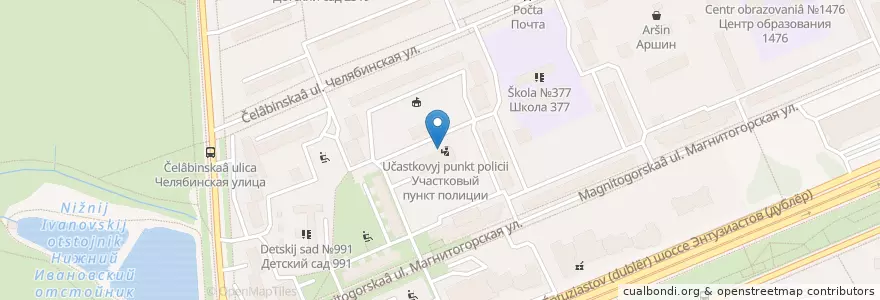 Mapa de ubicacion de Участковый пункт полиции en Russie, District Fédéral Central, Moscou, Восточный Административный Округ, Район Ивановское.