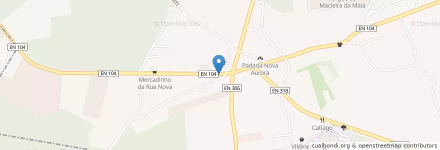 Mapa de ubicacion de Vila do Conde en پرتغال, Norte, Porto, Área Metropolitana Do Porto, Vila Do Conde, Macieira Da Maia.