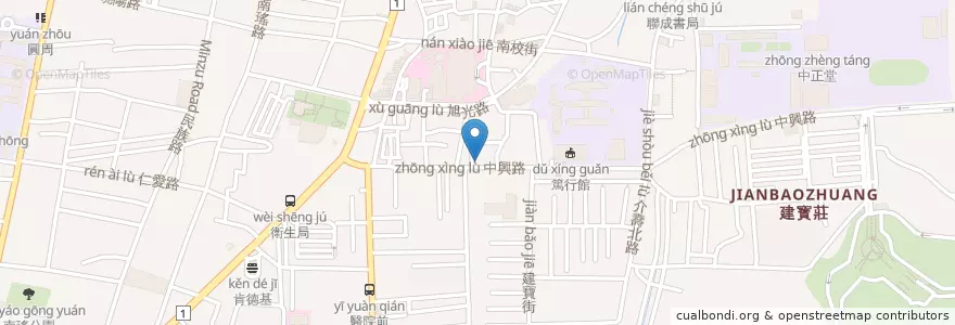 Mapa de ubicacion de 元大商業銀行 en 臺灣, 臺灣省, 彰化縣, 彰化市.