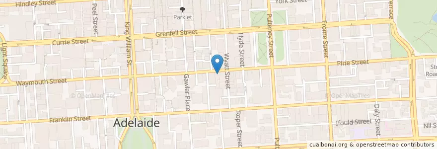 Mapa de ubicacion de Cibo Espresso en Австралия, Южная Австралия, Adelaide, Adelaide City Council.