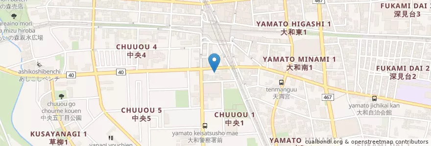 Mapa de ubicacion de もつ玄 en 日本, 神奈川縣, 大和市.