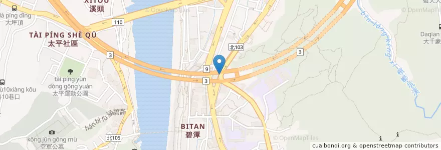 Mapa de ubicacion de 捷運新店站 en Taiwan, 新北市, 新店區.