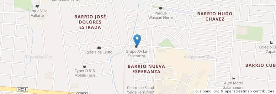 Mapa de ubicacion de Iglesia  Jehova Tu Redentor en 尼加拉瓜, Departamento De Managua, Managua (Municipio).