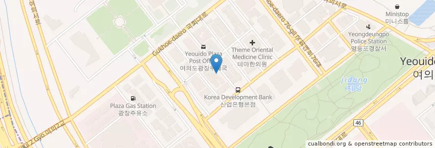 Mapa de ubicacion de 새마을식당 en 대한민국, 서울, 영등포구, 여의동.