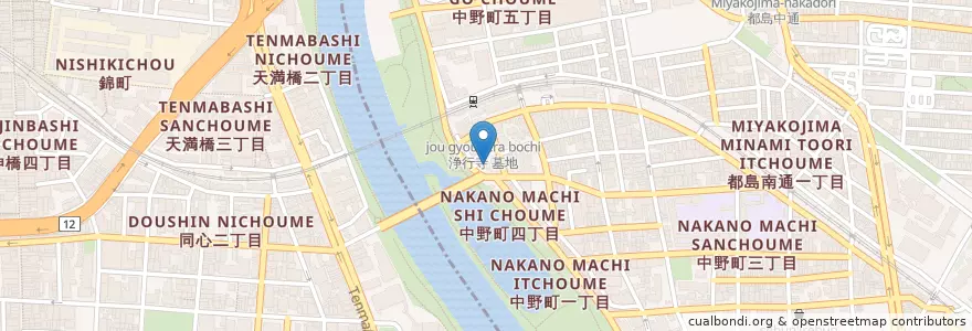 Mapa de ubicacion de 石黒医院 en 일본, 오사카부, 오사카, 都島区.