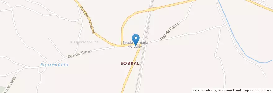 Mapa de ubicacion de Centro Social do Sobral en Португалия, Центральный Регион, Baixo Mondego, Coimbra, Soure, Soure.