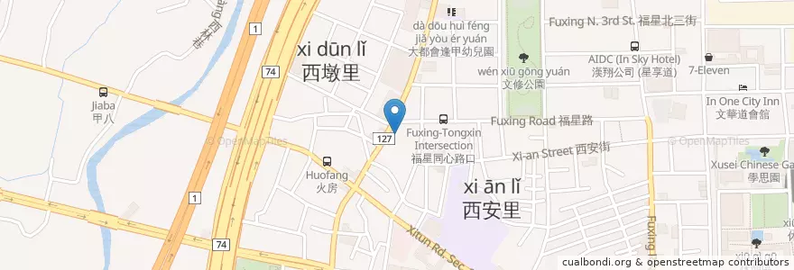 Mapa de ubicacion de 林農診所 en تایوان, تایچونگ, 西屯區.