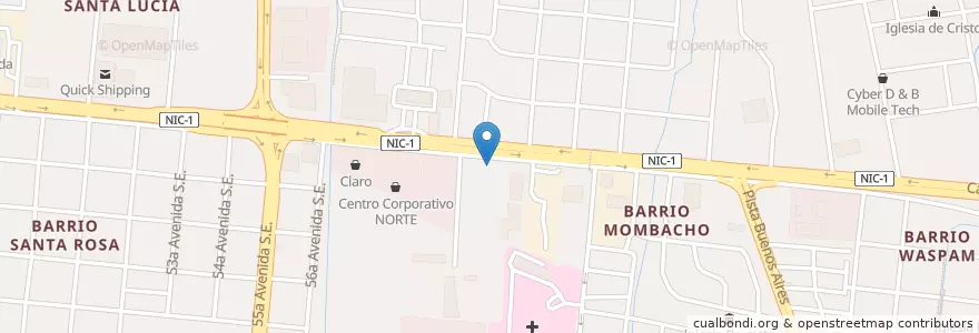 Mapa de ubicacion de Albergue Arlen Siu (ENAP) en نيكاراجوا, Departamento De Managua, Managua (Municipio).