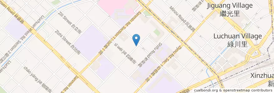 Mapa de ubicacion de 幸福食堂 en 臺灣, 臺中市, 西區.