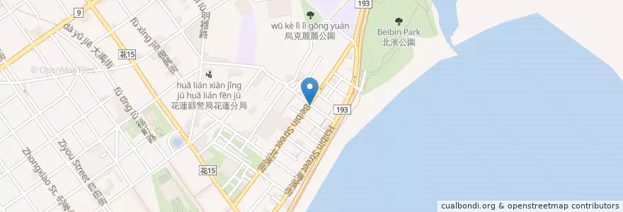 Mapa de ubicacion de 花蓮市民有里第12鄰鄰長的家 en تایوان, 臺灣省, هوالاین, 花蓮市.