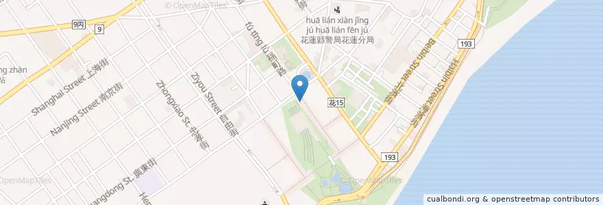 Mapa de ubicacion de 機動派出所 en Taiwan, 臺灣省, 花蓮縣, 花蓮市.