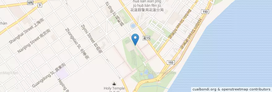 Mapa de ubicacion de 臭臭鍋 en Taiwan, 臺灣省, Condado De Hualien, 花蓮市.