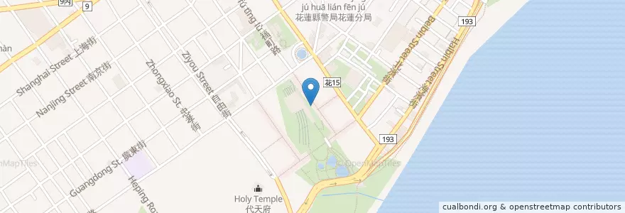 Mapa de ubicacion de qq煎魚蛋粉圓手工愛玉 en 臺灣, 臺灣省, 花蓮縣, 花蓮市.