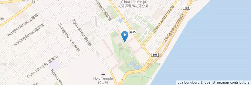 Mapa de ubicacion de 曾記烤魷魚 en Taiwan, Taiwan, Landkreis Hualien, Hualien.