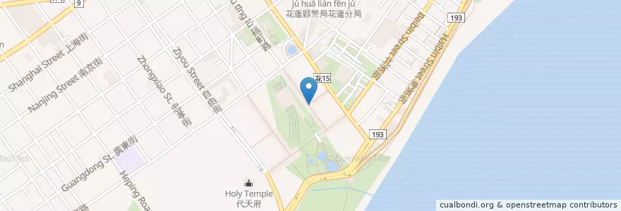 Mapa de ubicacion de 來一杯現打果汁 en Tayvan, 臺灣省, Hualien, 花蓮市.