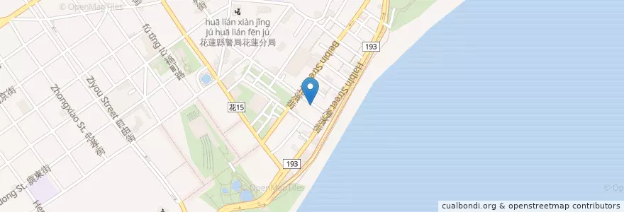 Mapa de ubicacion de 雙福茶館 en Taïwan, Province De Taïwan, Comté De Hualien, Hualien.