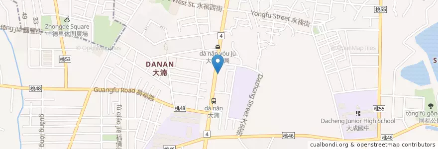 Mapa de ubicacion de 大湳鹽酥雞 en 臺灣, 桃園市, 八德區.