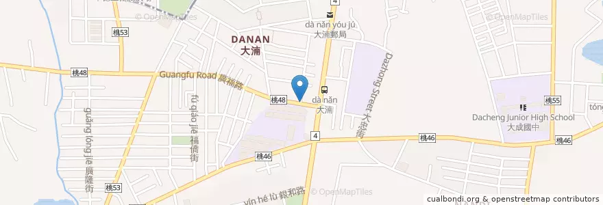 Mapa de ubicacion de 協力雞排 en 臺灣, 桃園市, 八德區.