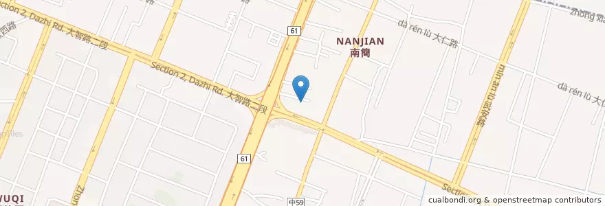 Mapa de ubicacion de 席拉米 en تايوان, تاي شانغ, 梧棲區.