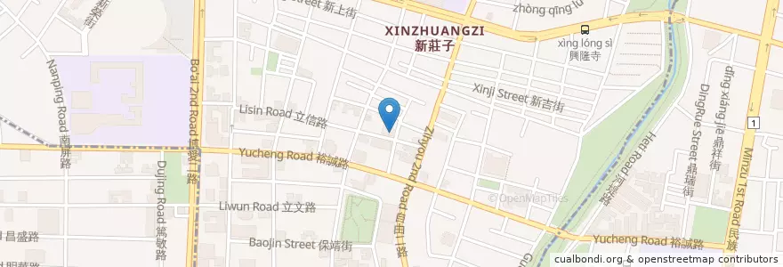 Mapa de ubicacion de 新庄仔聯合活動中心 en Tayvan, Kaohsiung, 左營區.