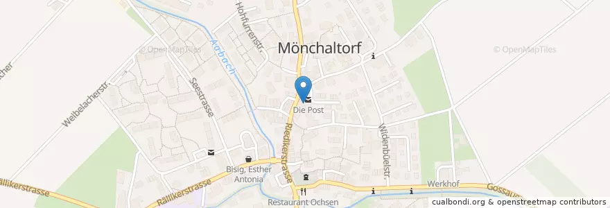 Mapa de ubicacion de Postfinance en Suíça, Zurique, Bezirk Uster, Mönchaltorf.